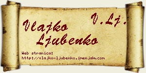Vlajko Ljubenko vizit kartica